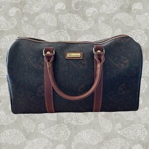 Elegant Black and Brown Travel Bag by